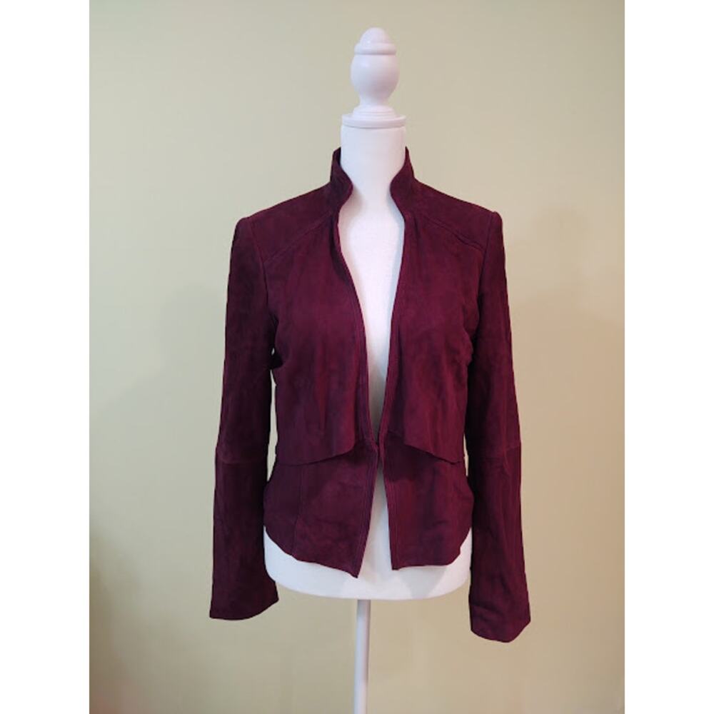 Red Leather Jacket XS White House Black Market